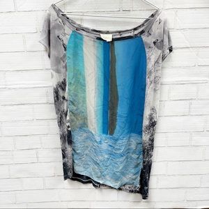 Deletta Anthropologie Top Short Sleeve Bohemian